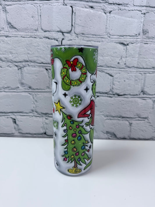 Grinch Stainless Steel Skinny Tumbler 20 oz Perfect Christmas Gifts