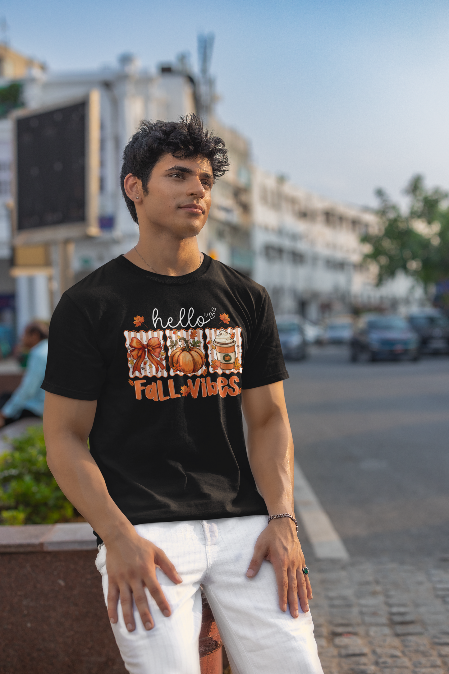 Fall Vibes Design Unisex t-shirt Adult Size