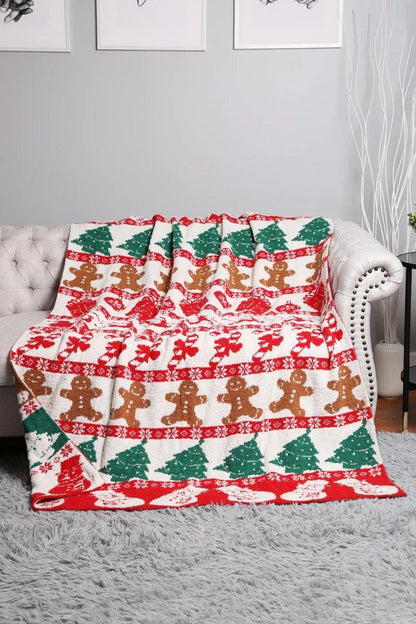 Super Lux Festive Holiday Throw Blanket  50"L x 60"W