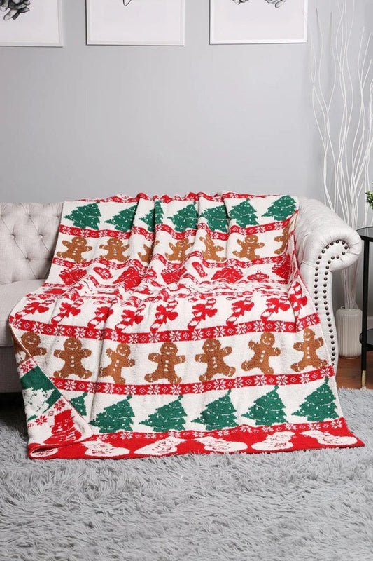 Super Lux Festive Holiday Throw Blanket  50"L x 60"W
