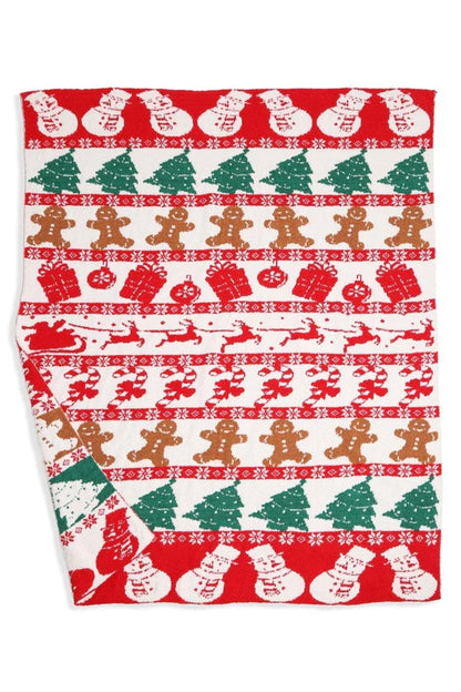 Super Lux Festive Holiday Throw Blanket  50"L x 60"W