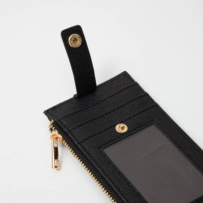 Quilted Chevron Slim Cardholder Wallet With Wristlet